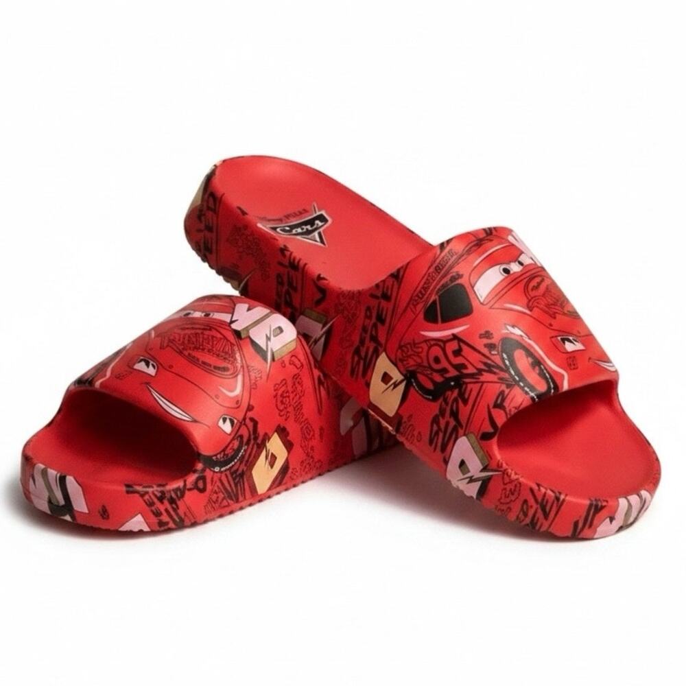 Disney Pixar Cars Lightning McQueen Kids Slide Sandals Sz 9